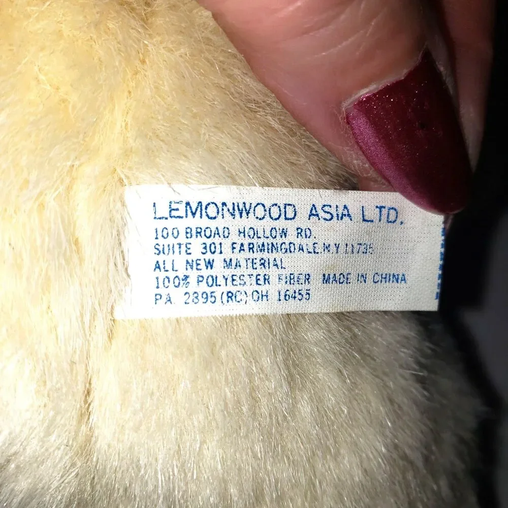 Vintage Lemonwood Asia Bunny Rabbit Plush Carrot Feet Stuffed Animal Easter